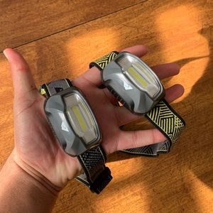 Black diamond bright two setting LED adjustable flashlight headlamp